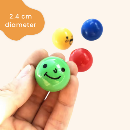 Face Rolling Balls - Duplo-Compatible Marble Run Add-On Toy & Game Set Green