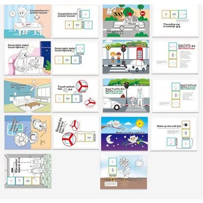 Click'n'Create ElectroBlocks Duplo-Compatible Electronic Kits for Kids Circuit Sheets