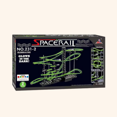 Marble Run: DIY Glow-In-The-Dark SpaceRail Marble Run Toy and Game Set Feature