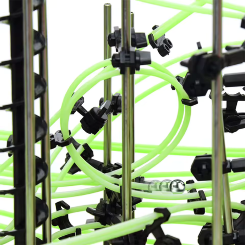 Marble Run: DIY Glow-In-The-Dark SpaceRail Marble Run Toy and Game Set Turns