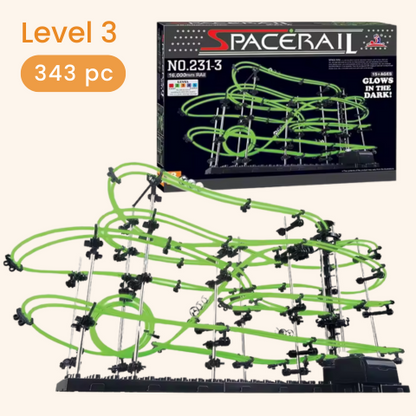 Marble Run: DIY Glow-In-The-Dark SpaceRail Marble Run Toy and Game Set Level 3